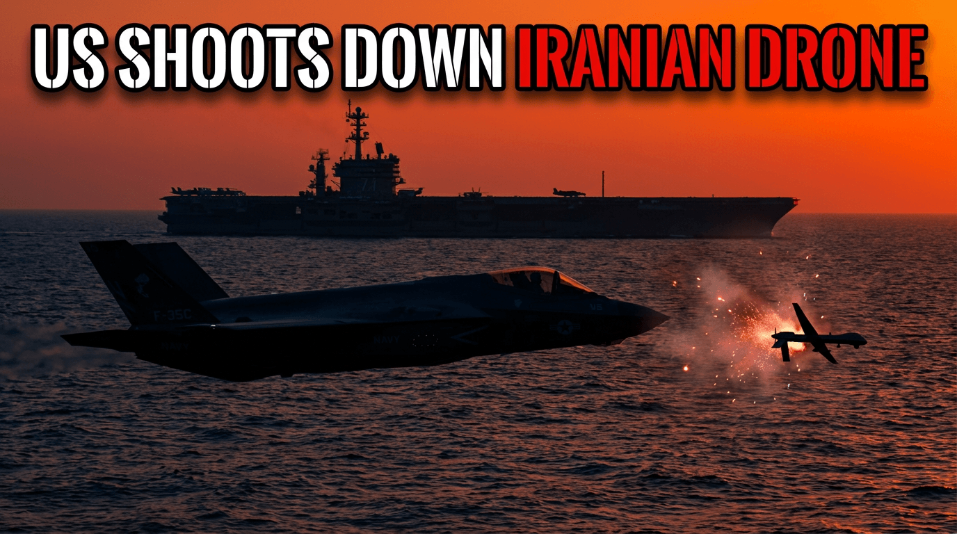 US Shoots Down Iranian Drone Near Aircraft Carrier as Tensions Escalate in  Arabian Sea - The Town Hall News