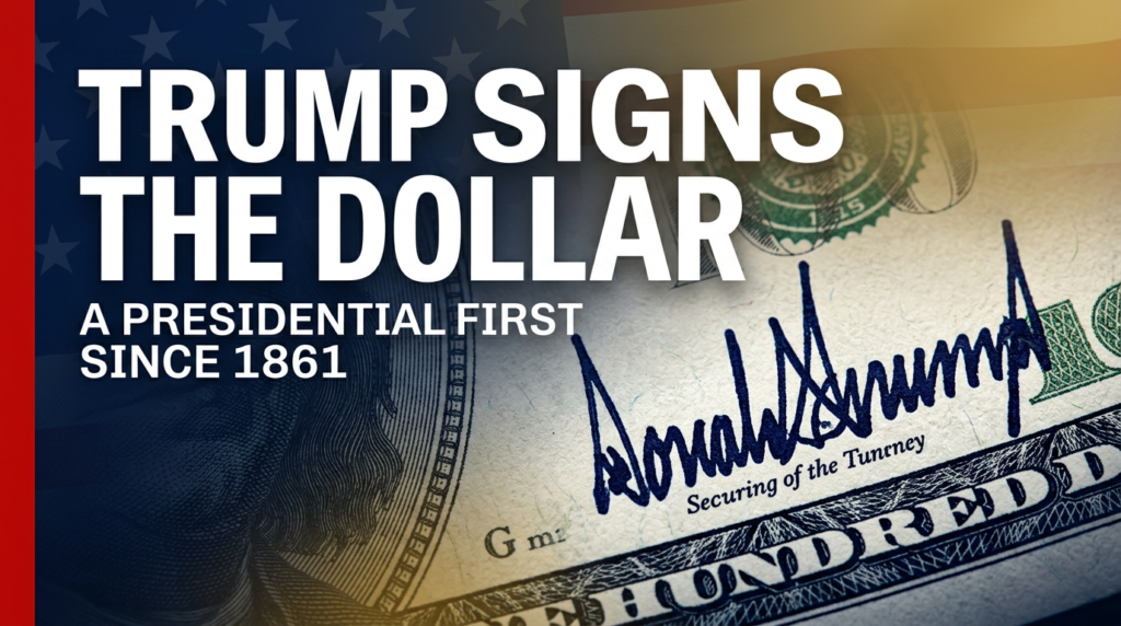Trump signature on US currency