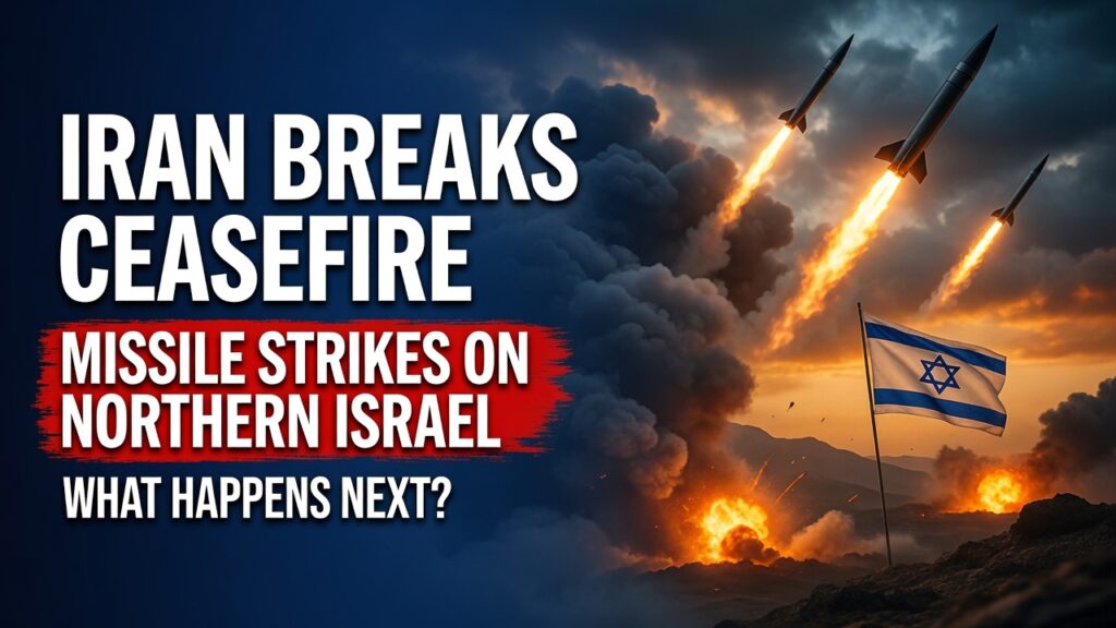 Iran ceasefire missile strike northern Israel